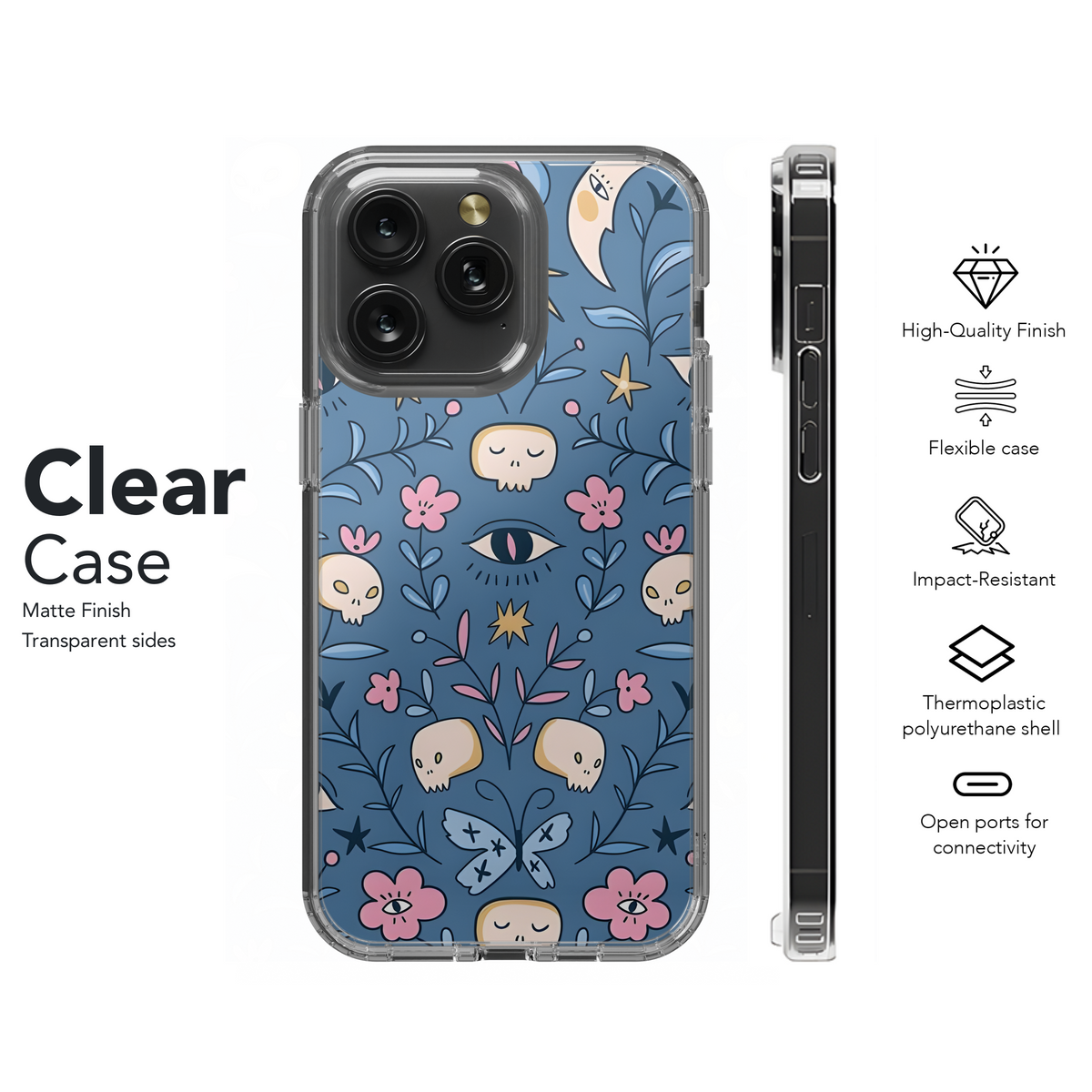 Halloween Floral Seamless Pattern Phone Case iPhone Samsung Cover Pixel 2377 - Image 8