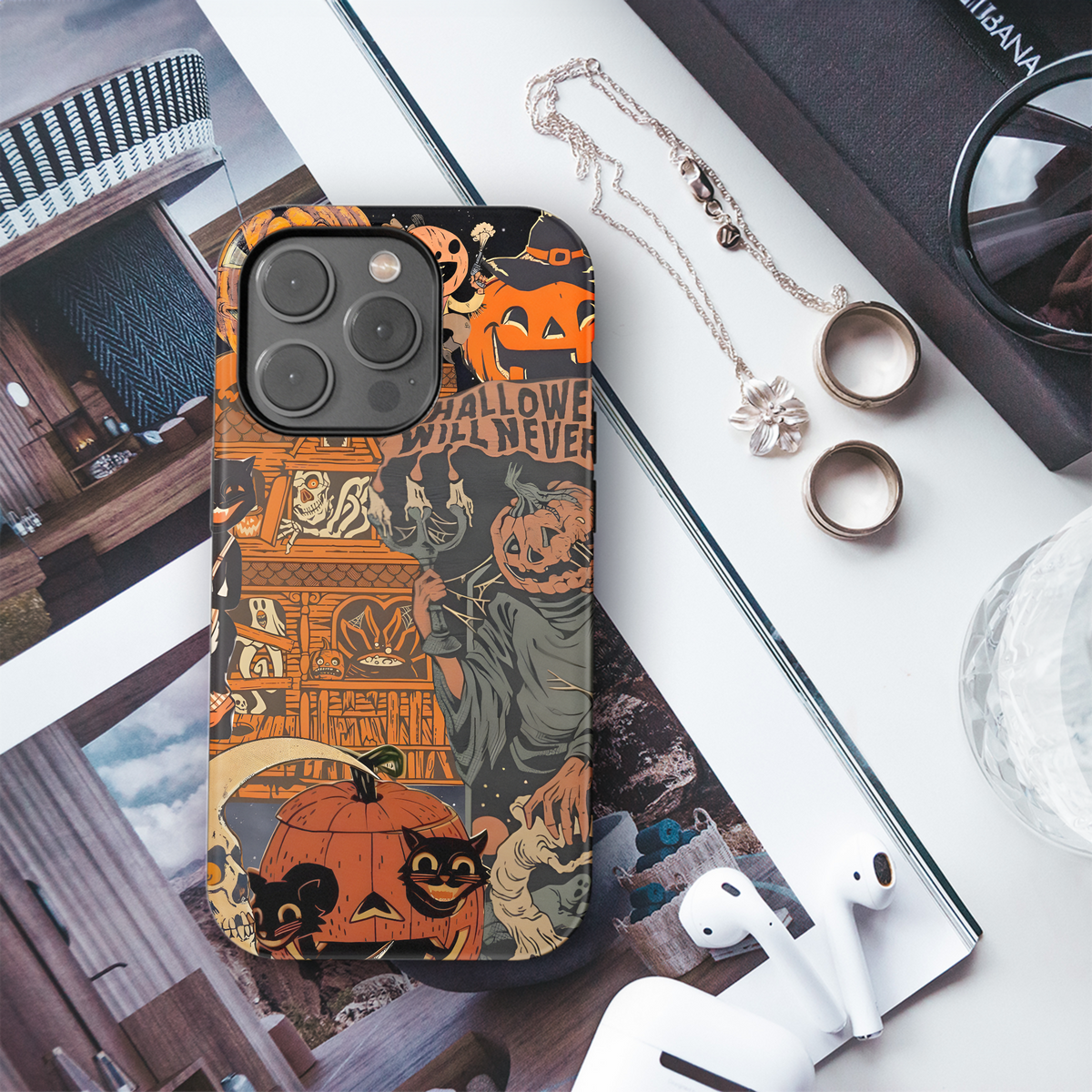 Halloween Gothic Spooky Pumpkin Head Phone Case iPhone Samsung Cover Pixel 2026 - Image 3