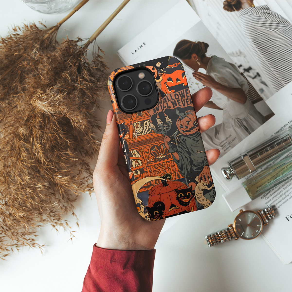 Halloween Gothic Spooky Pumpkin Head Phone Case iPhone Samsung Cover Pixel 2026 - Image 4