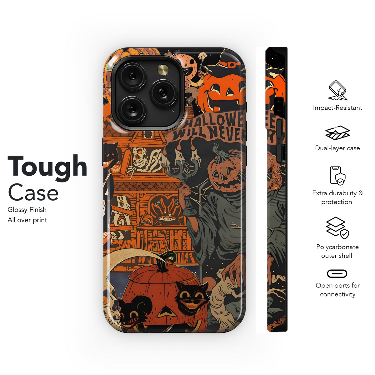 Halloween Gothic Spooky Pumpkin Head Phone Case iPhone Samsung Cover Pixel 2026 - Image 6