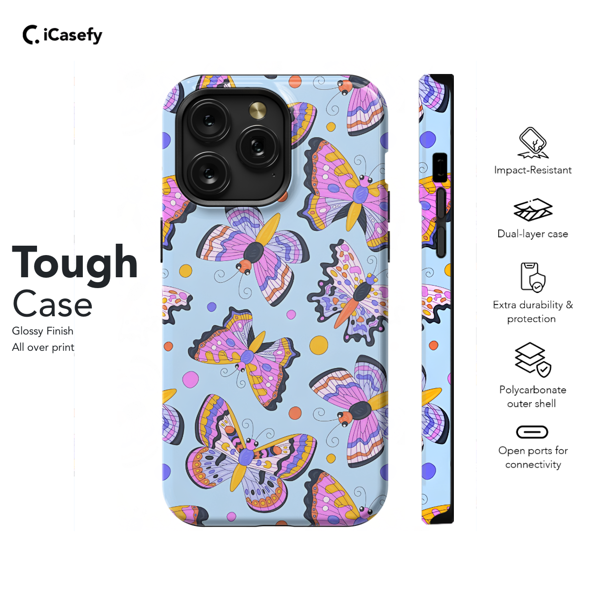 Hand Drawn Butterfly Phone Case iPhone Samsung Cover Pixel 1105 - Image 5