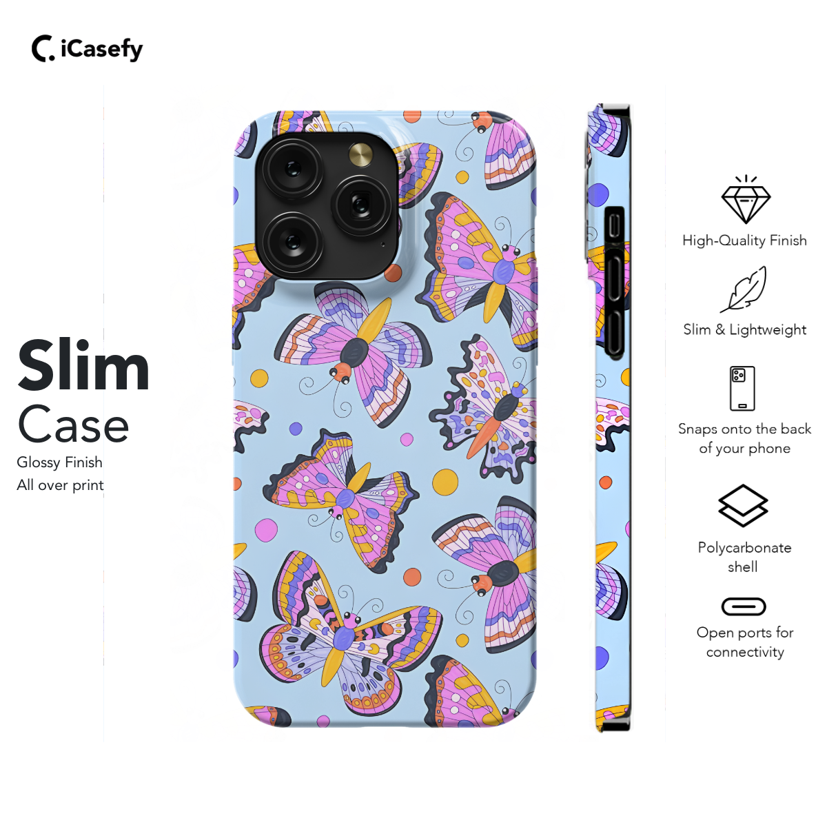 Hand Drawn Butterfly Phone Case iPhone Samsung Cover Pixel 1105 - Image 6