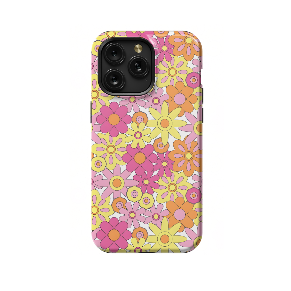 Hand Drawn Colorful Groovy Floral Phone Case iPhone Samsung Cover Pixel 1110 - Image 1