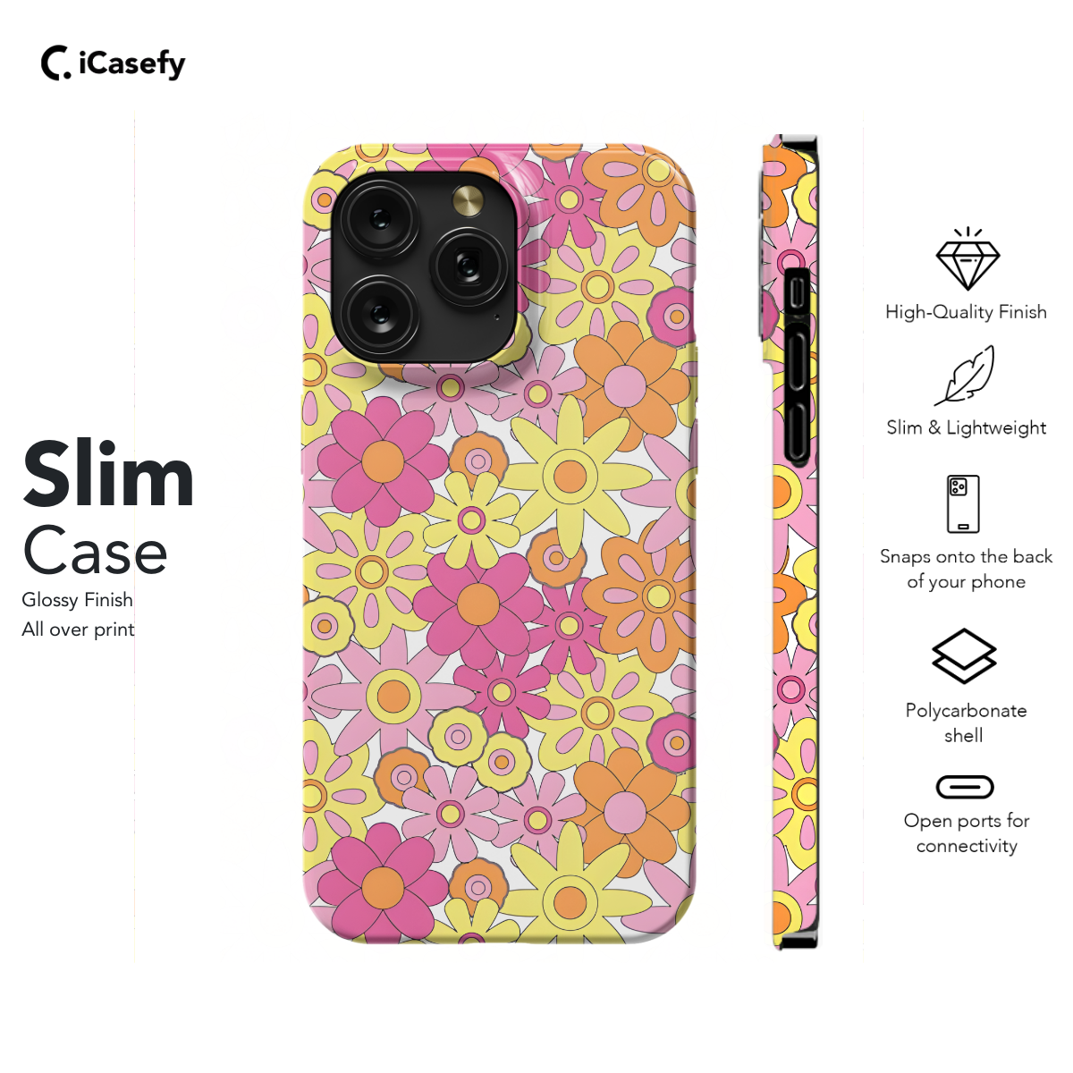 Hand Drawn Colorful Groovy Floral Phone Case iPhone Samsung Cover Pixel 1110 - Image 6