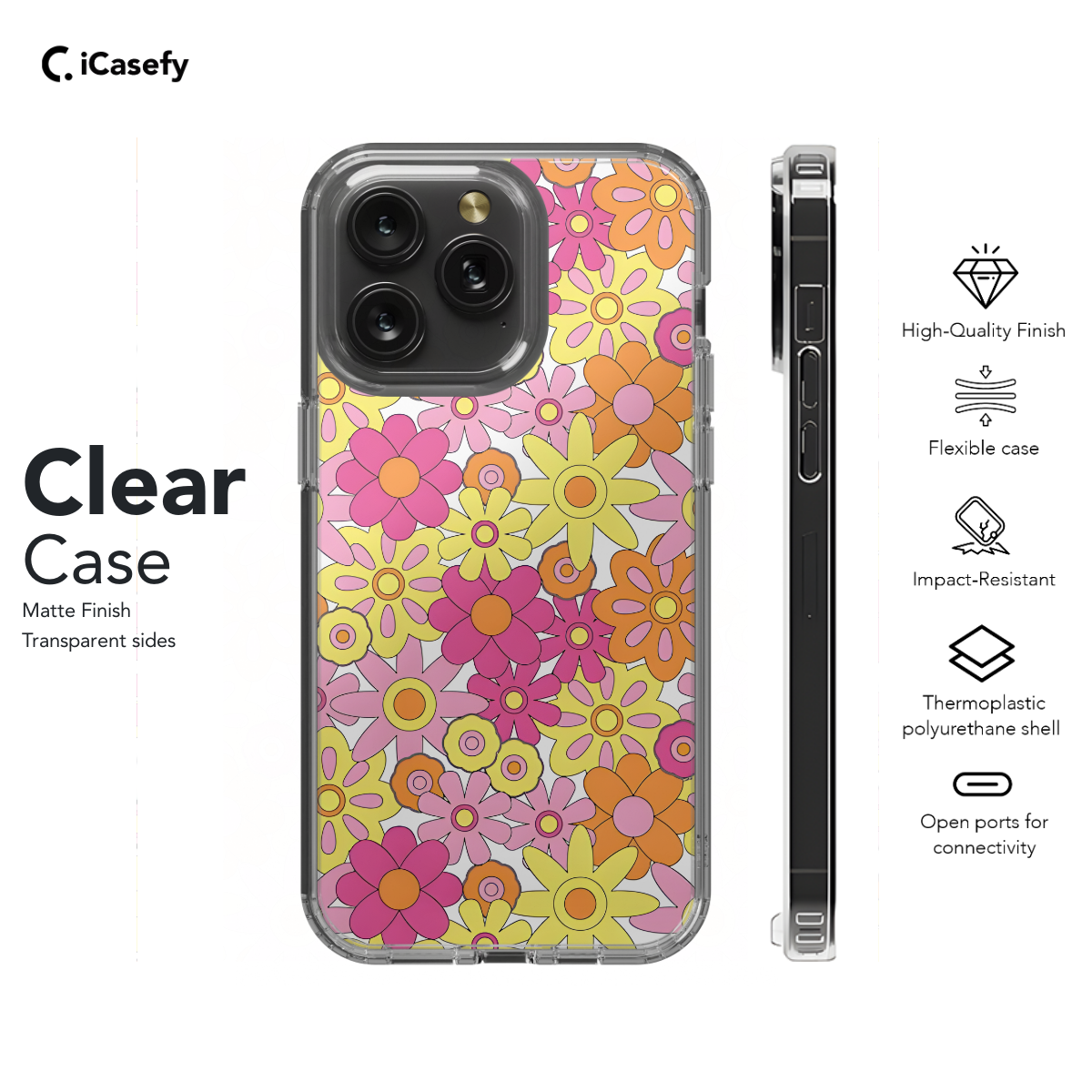 Hand Drawn Colorful Groovy Floral Phone Case iPhone Samsung Cover Pixel 1110 - Image 7