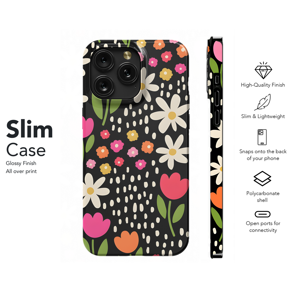 Hand Drawn Floral Phone Case iPhone Samsung Cover Pixel 3935 - Image 7