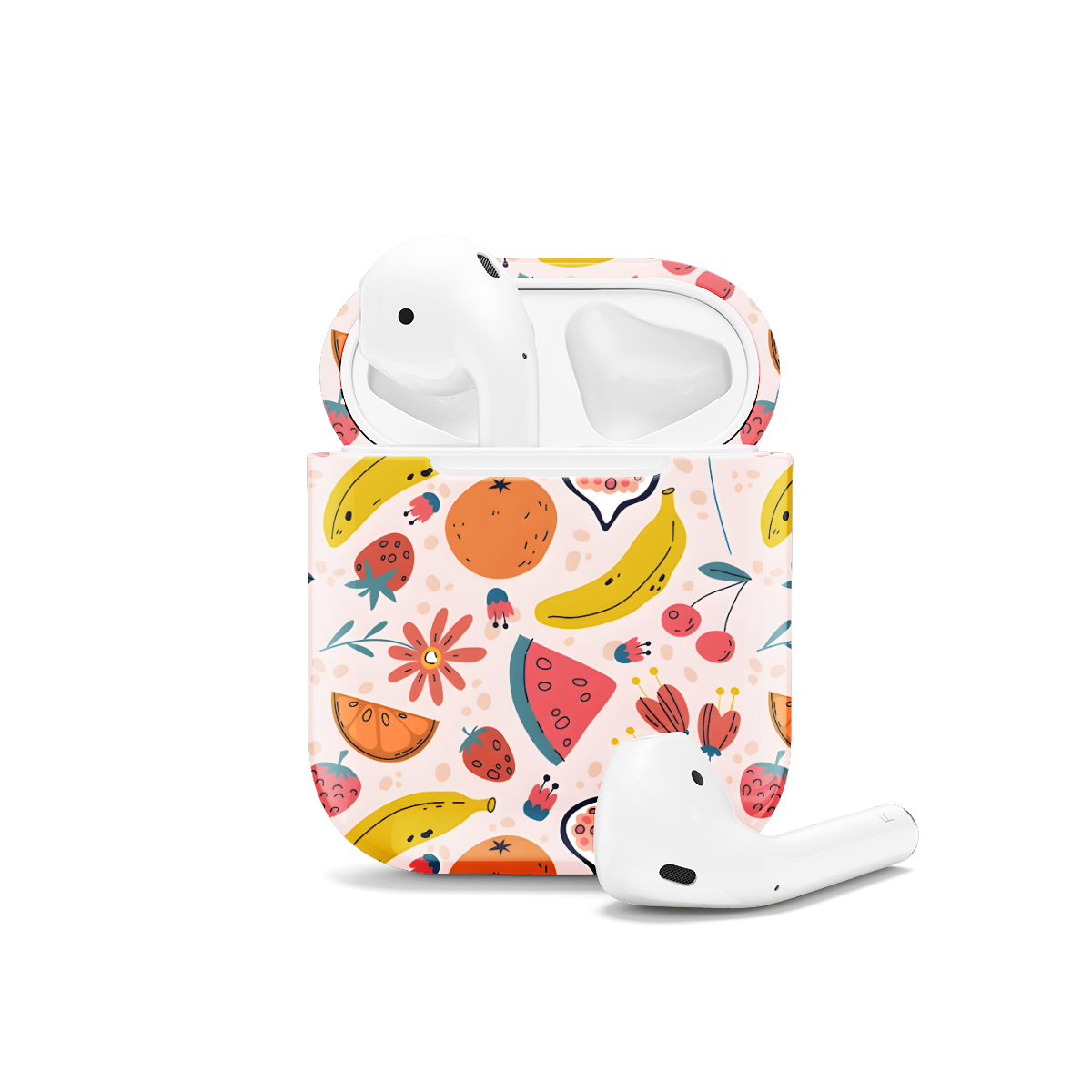 Hand Drawn Fruit and Floral AirPods Case AirPods Pro AirPods Pro 2 AirPods 3 AirPods 2 Glossy 1135 - Image 1