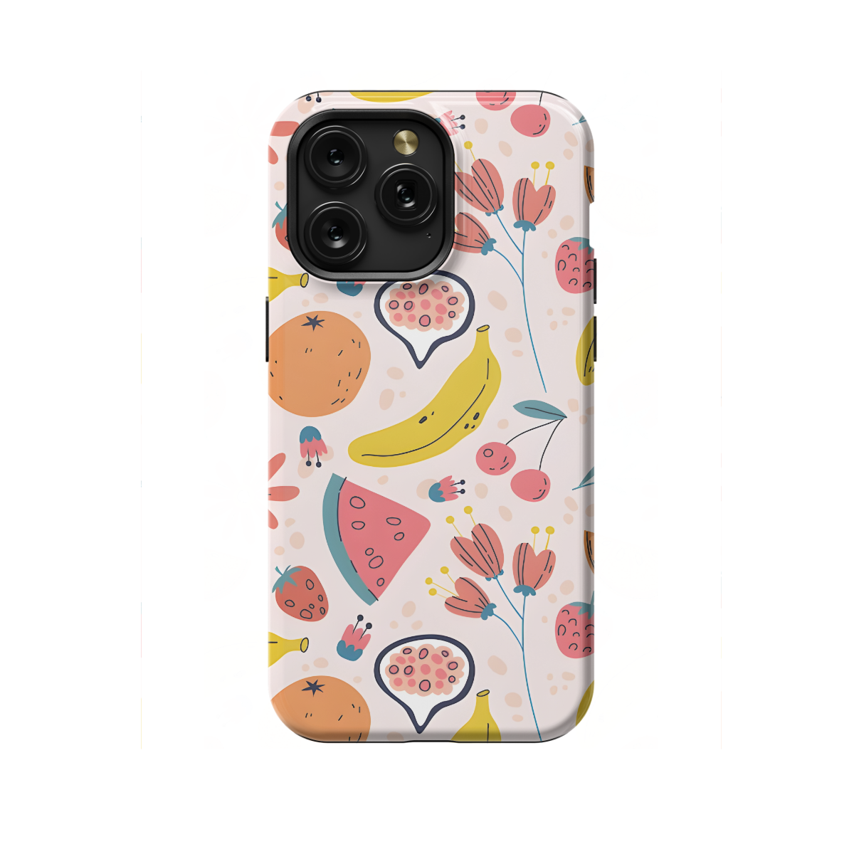 Hand Drawn Fruit and Floral Phone Case iPhone Samsung Cover Pixel 1135 - Image 1