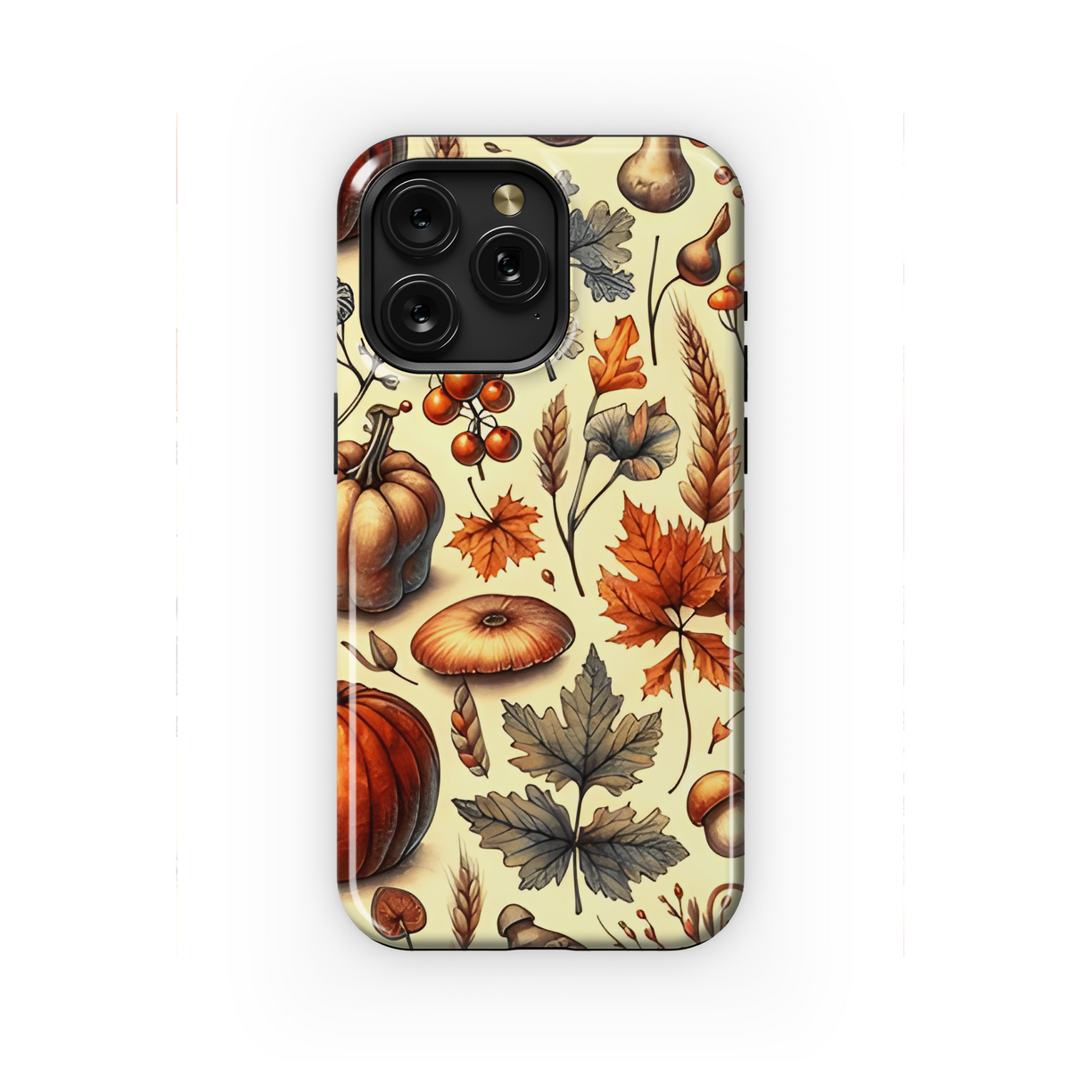 Hand-Drawn Watercolor Fall Pumpkin Pattern Phone Case iPhone Samsung Cover Pixel 2272 - Image 1