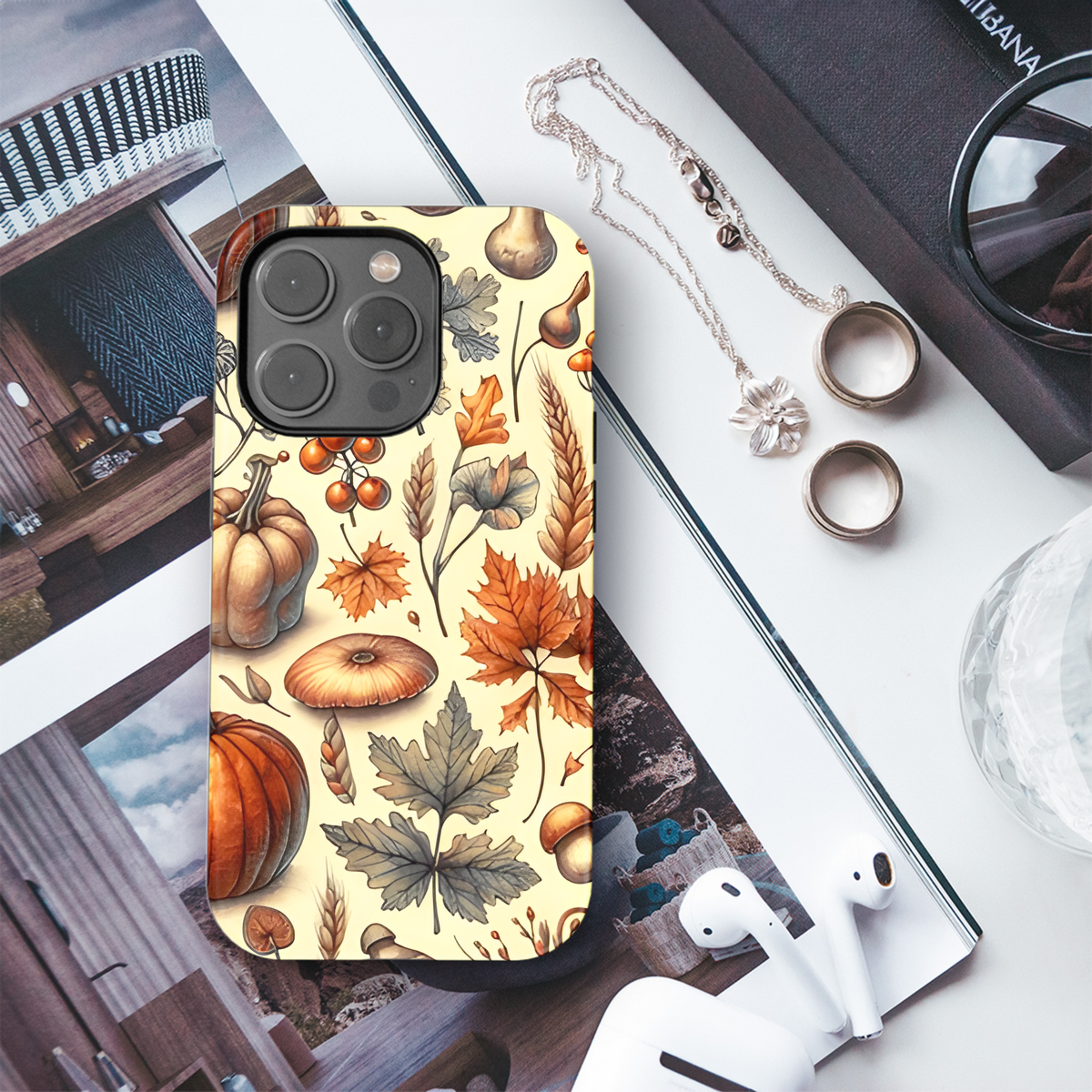 Hand-Drawn Watercolor Fall Pumpkin Pattern Phone Case iPhone Samsung Cover Pixel 2272 - Image 3