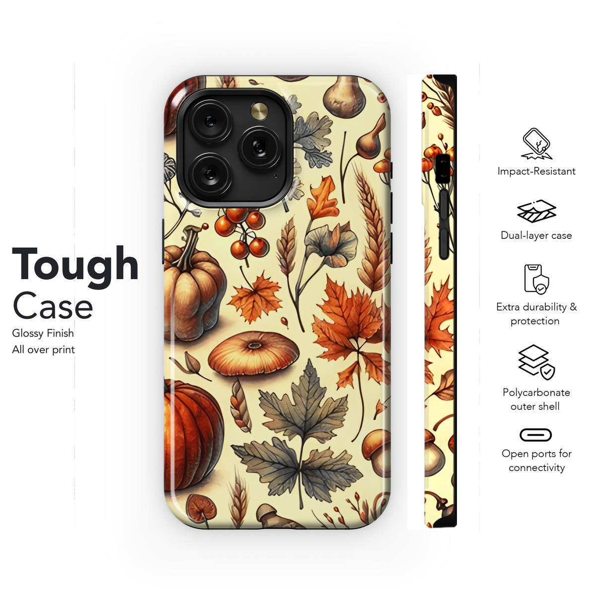 Hand-Drawn Watercolor Fall Pumpkin Pattern Phone Case iPhone Samsung Cover Pixel 2272 - Image 6