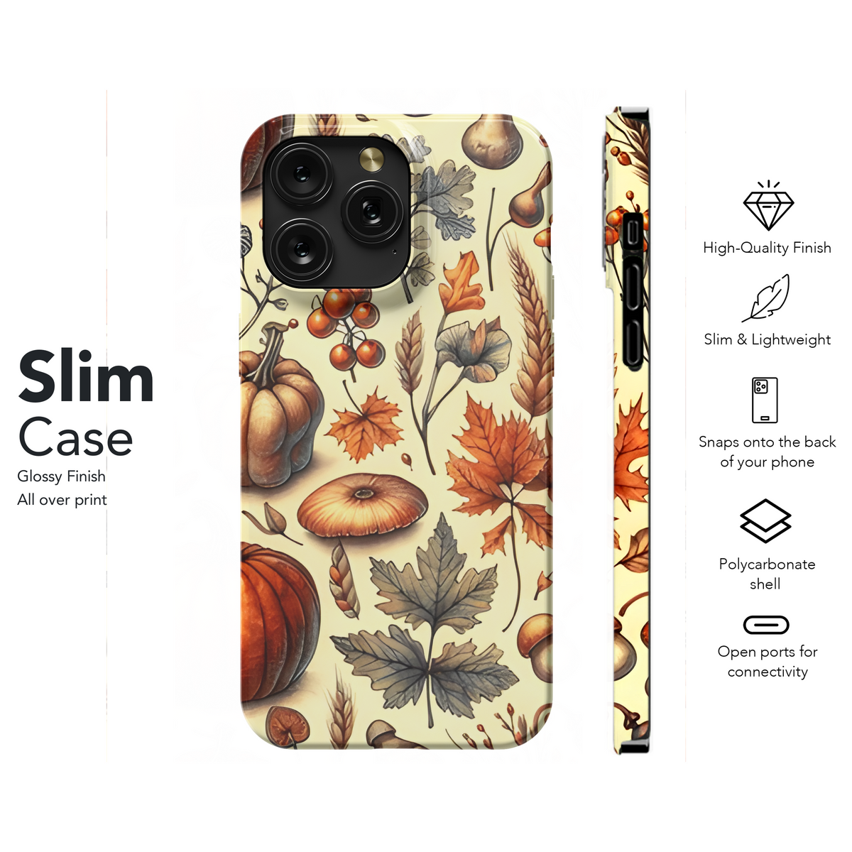 Hand-Drawn Watercolor Fall Pumpkin Pattern Phone Case iPhone Samsung Cover Pixel 2272 - Image 7