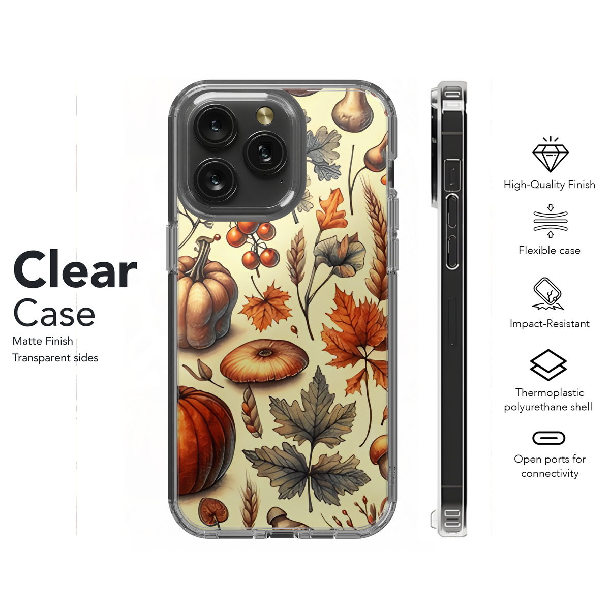 Hand-Drawn Watercolor Fall Pumpkin Pattern Phone Case iPhone Samsung Cover Pixel 2272 - Image 8