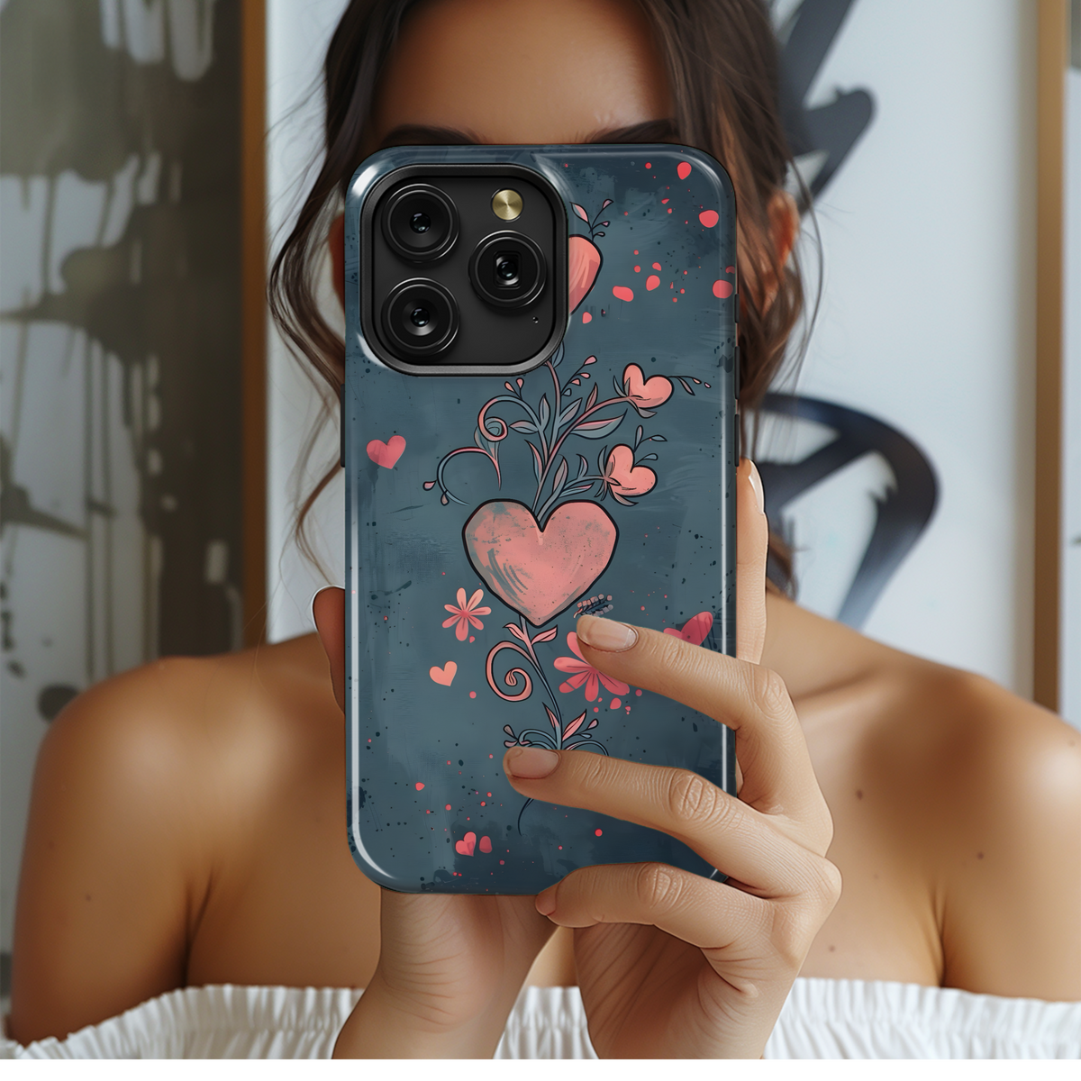 Heart Blossom Design
 Phone Case iPhone Samsung Cover Pixel 4003 - Image 2