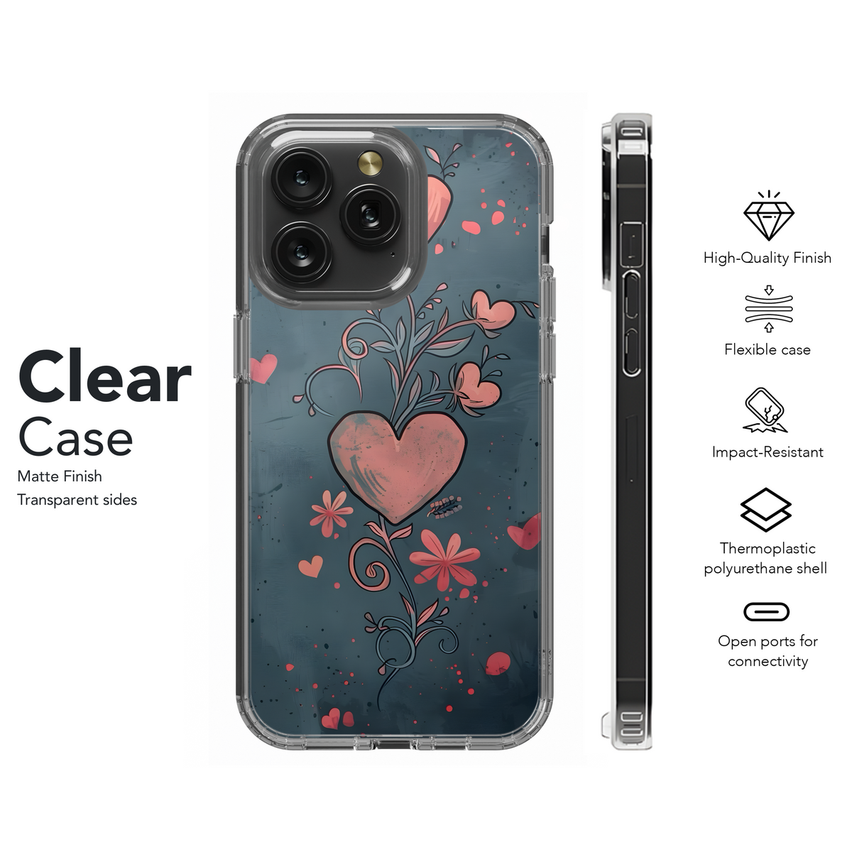 Heart Blossom Design
 Phone Case iPhone Samsung Cover Pixel 4003 - Image 8