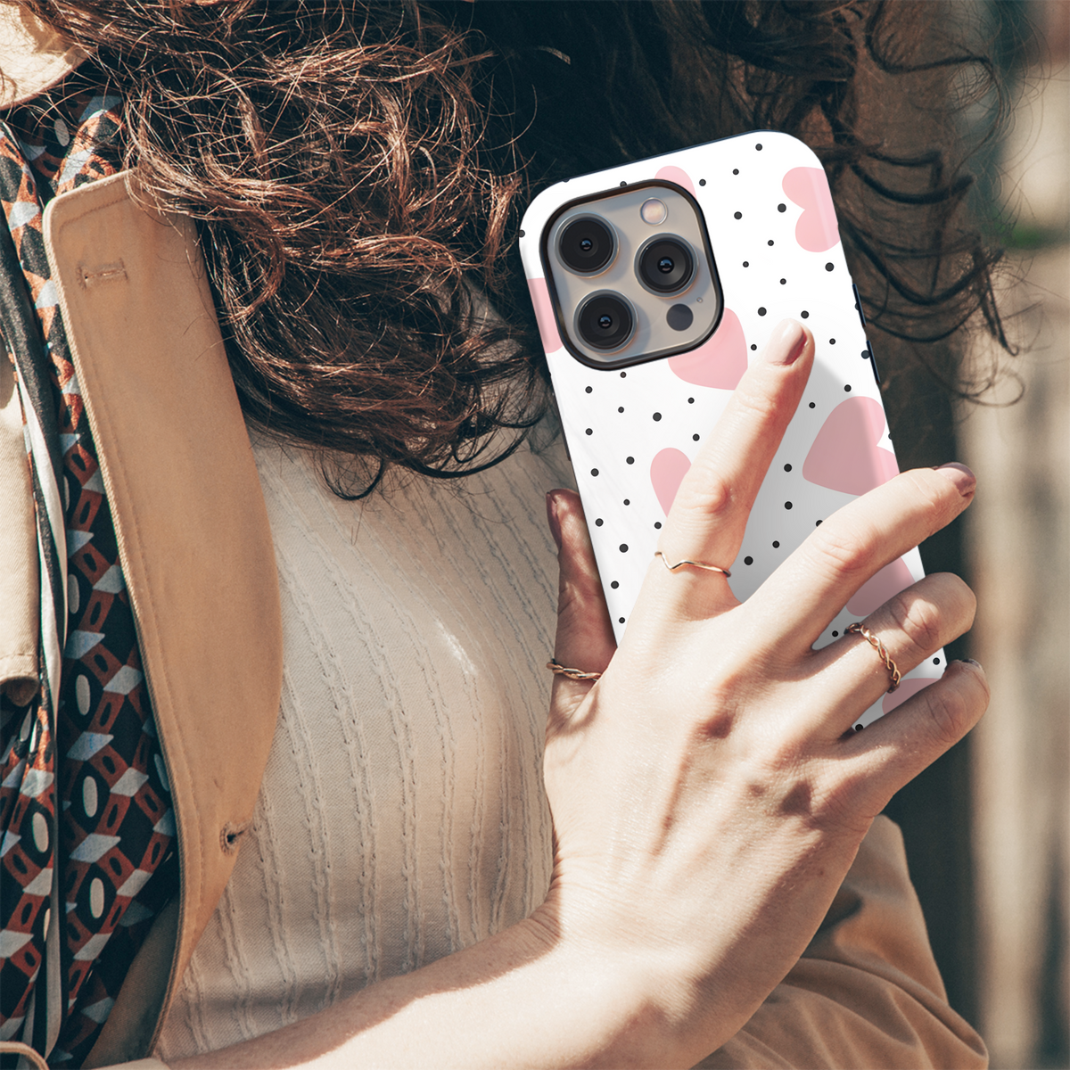 Heart Polka Dot Cute Phone Case iPhone Samsung Cover Pixel 3906 - Image 5