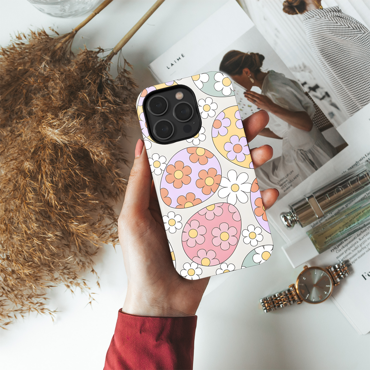 Hippie Easter Eggs Phone Case iPhone Samsung Cover Pixel 2488 - Image 4