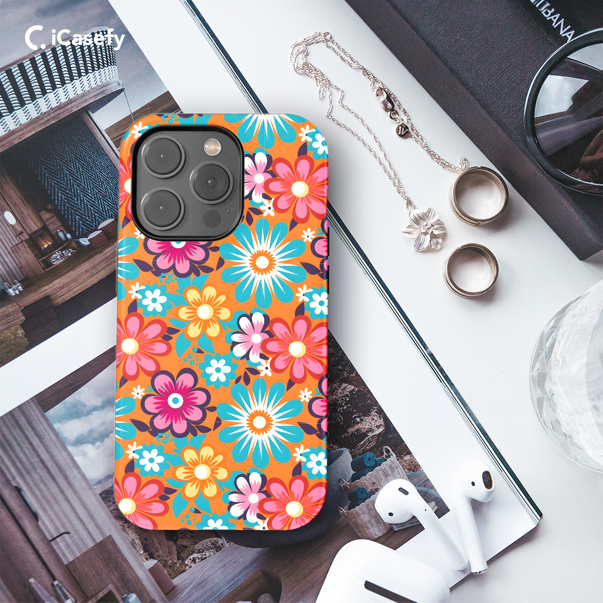 Hippie Flowers Colorful Groovy Phone Case iPhone Samsung Cover Pixel 658 - Image 3