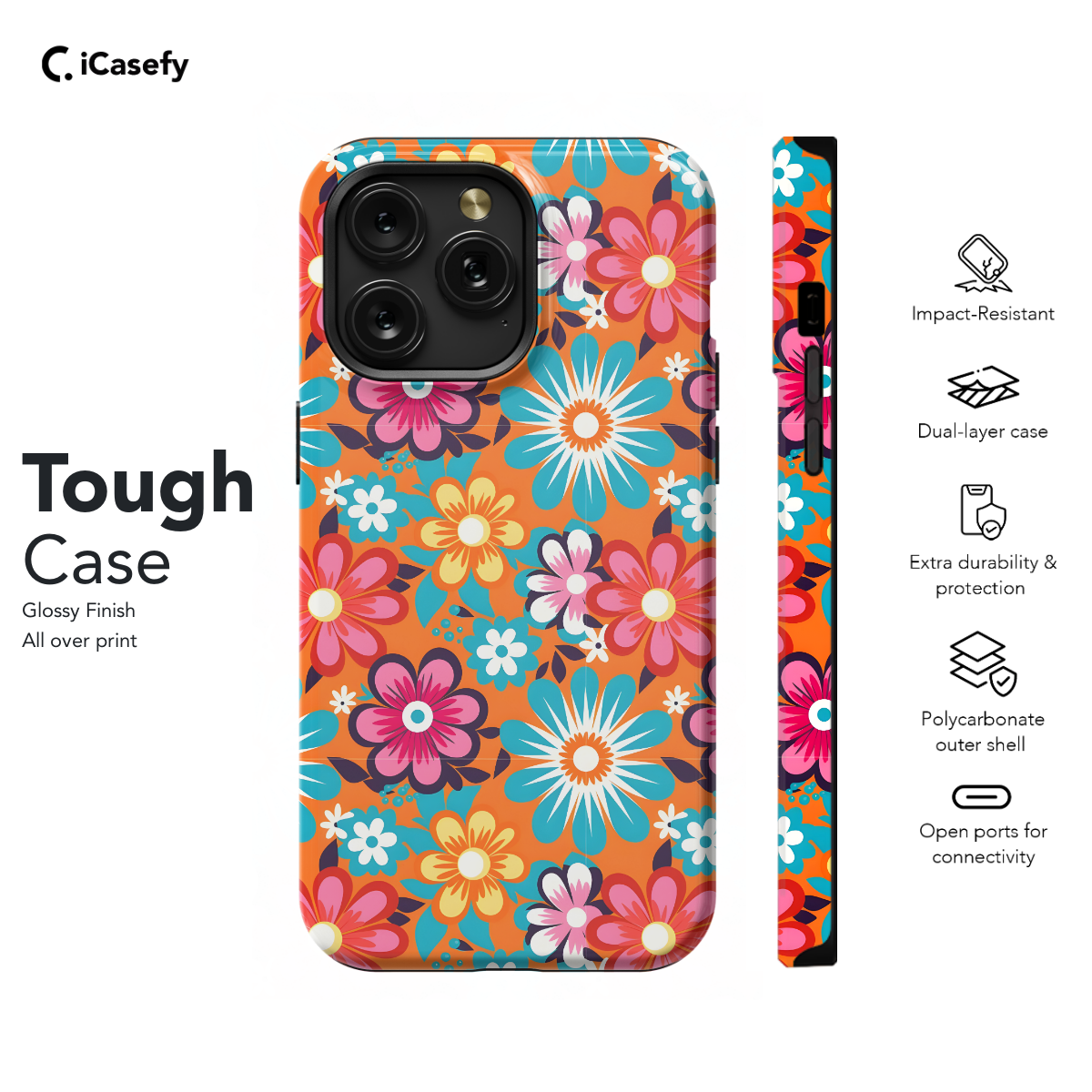 Hippie Flowers Colorful Groovy Phone Case iPhone Samsung Cover Pixel 658 - Image 5