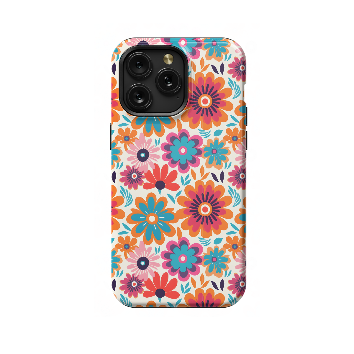 Hippie Flowers Colorful Groovy Phone Case iPhone Samsung Cover Pixel 659 - Image 1