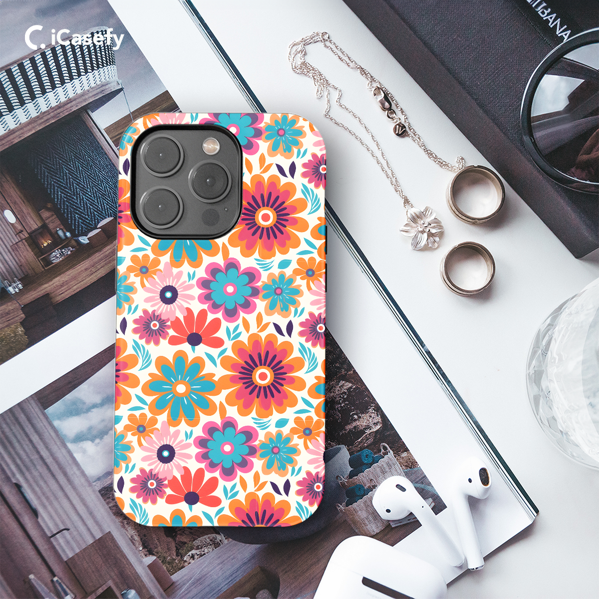 Hippie Flowers Colorful Groovy Phone Case iPhone Samsung Cover Pixel 659 - Image 3