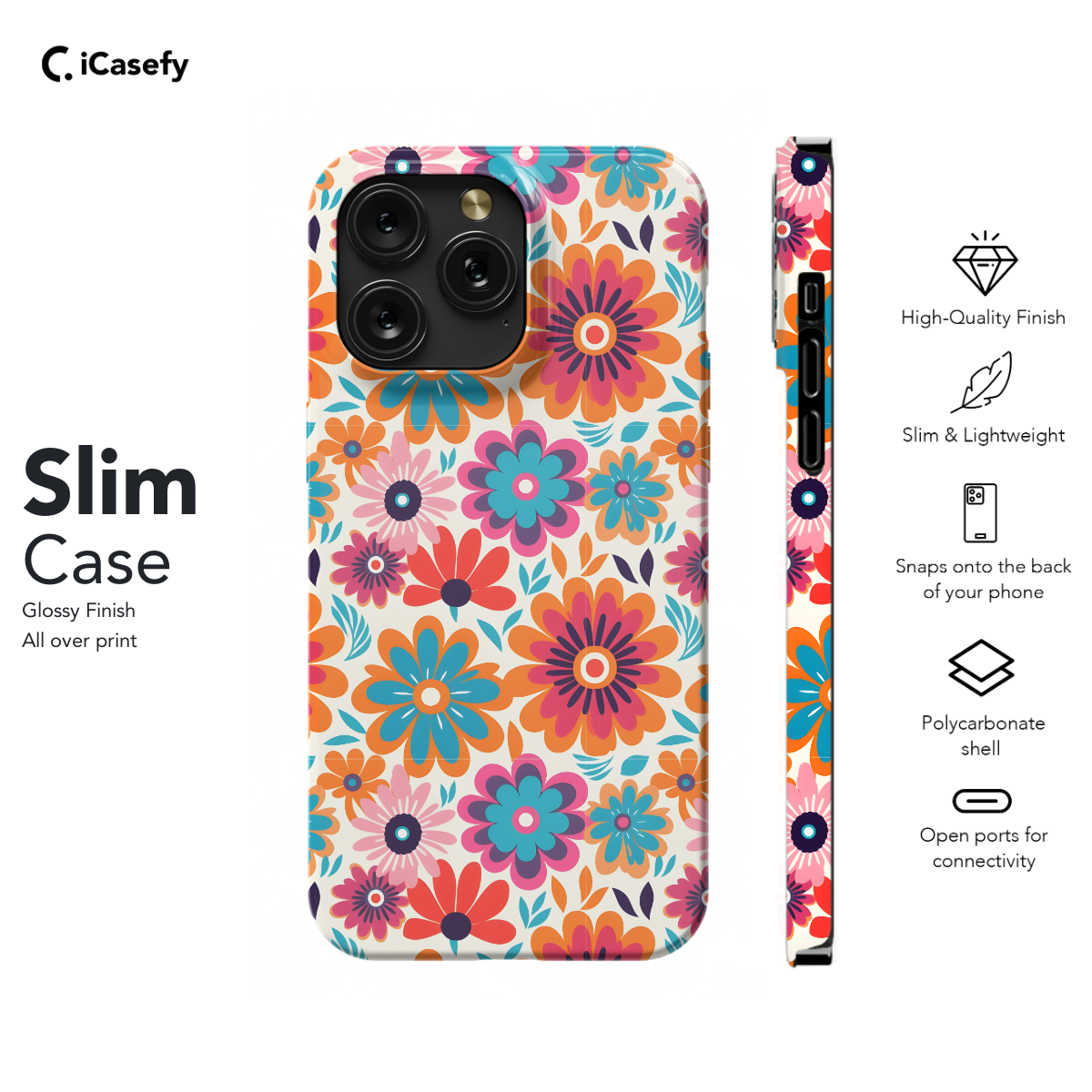 Hippie Flowers Colorful Groovy Phone Case iPhone Samsung Cover Pixel 659 - Image 6