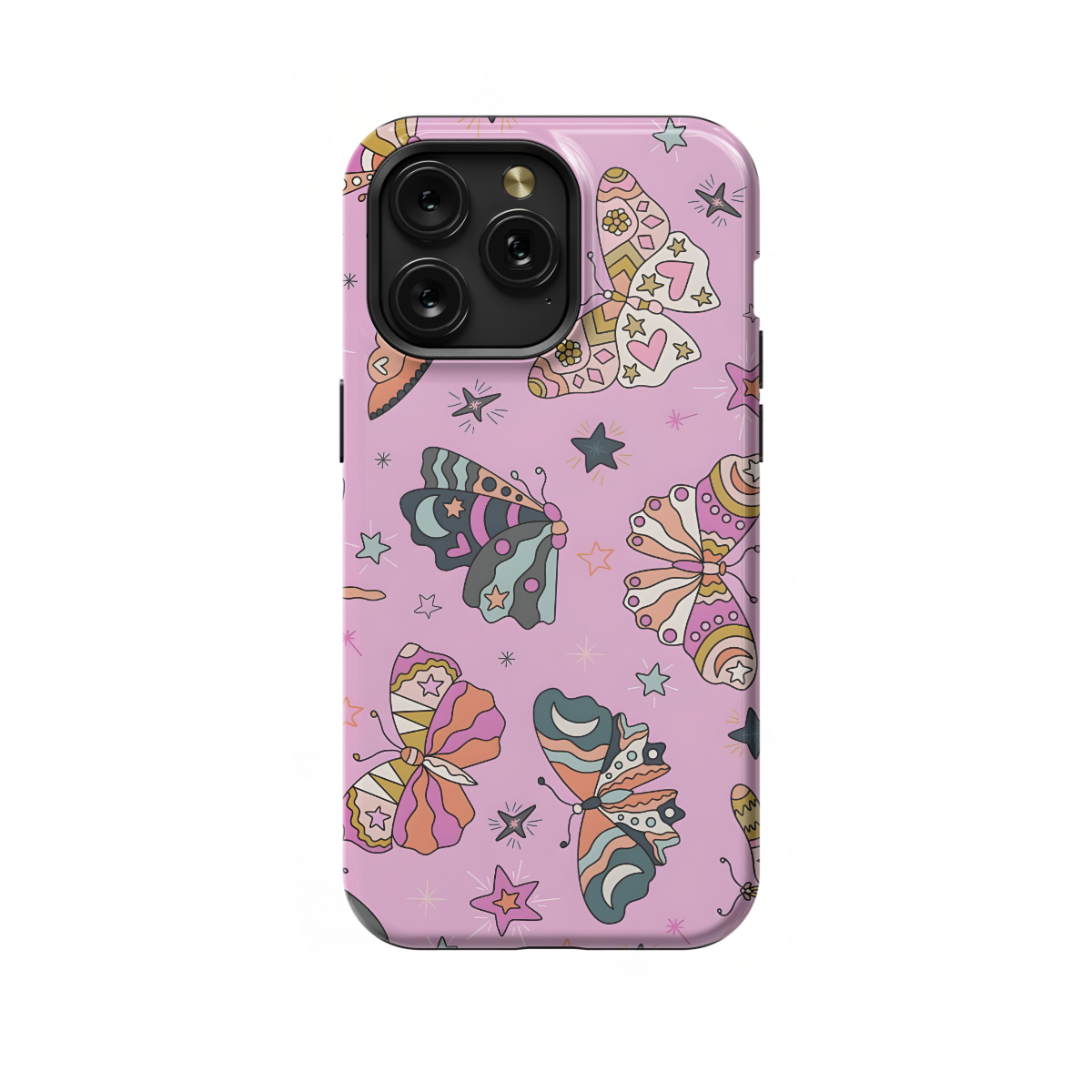 Hippie Groovy Butterfly Trippy Mandala Pattern Case Cover iPhone Samsung Pixel Google Pixel Moto G - Image 1