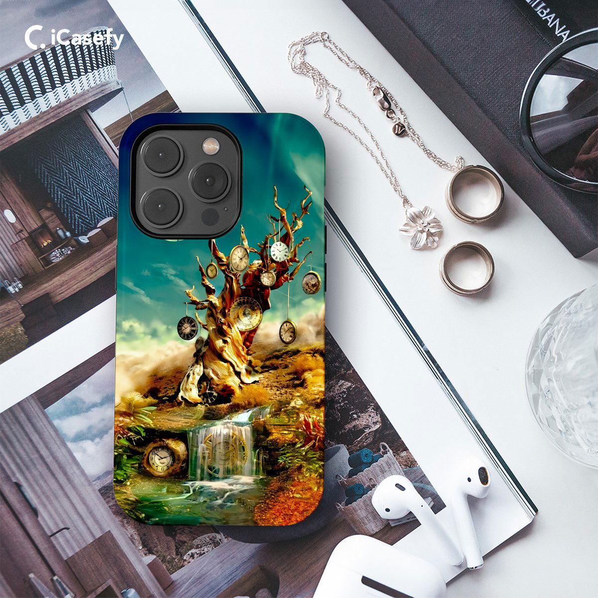 Hitecera Surrealism Salvador Dali Clock Phone Case iPhone Samsung Pixel & More - Image 3