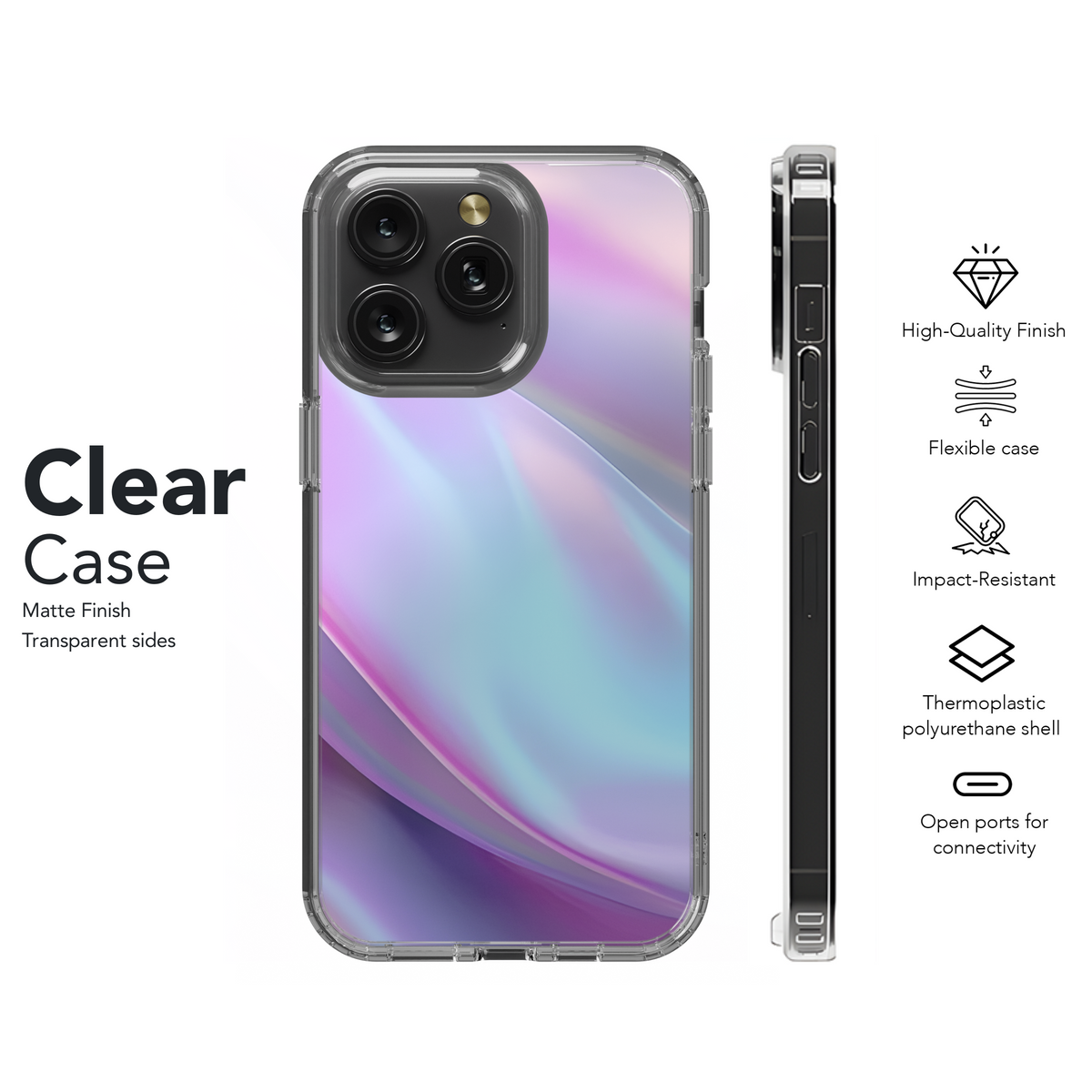 Holographic Iridescent Phone Case iPhone Samsung Cover Pixel 2391 - Image 8