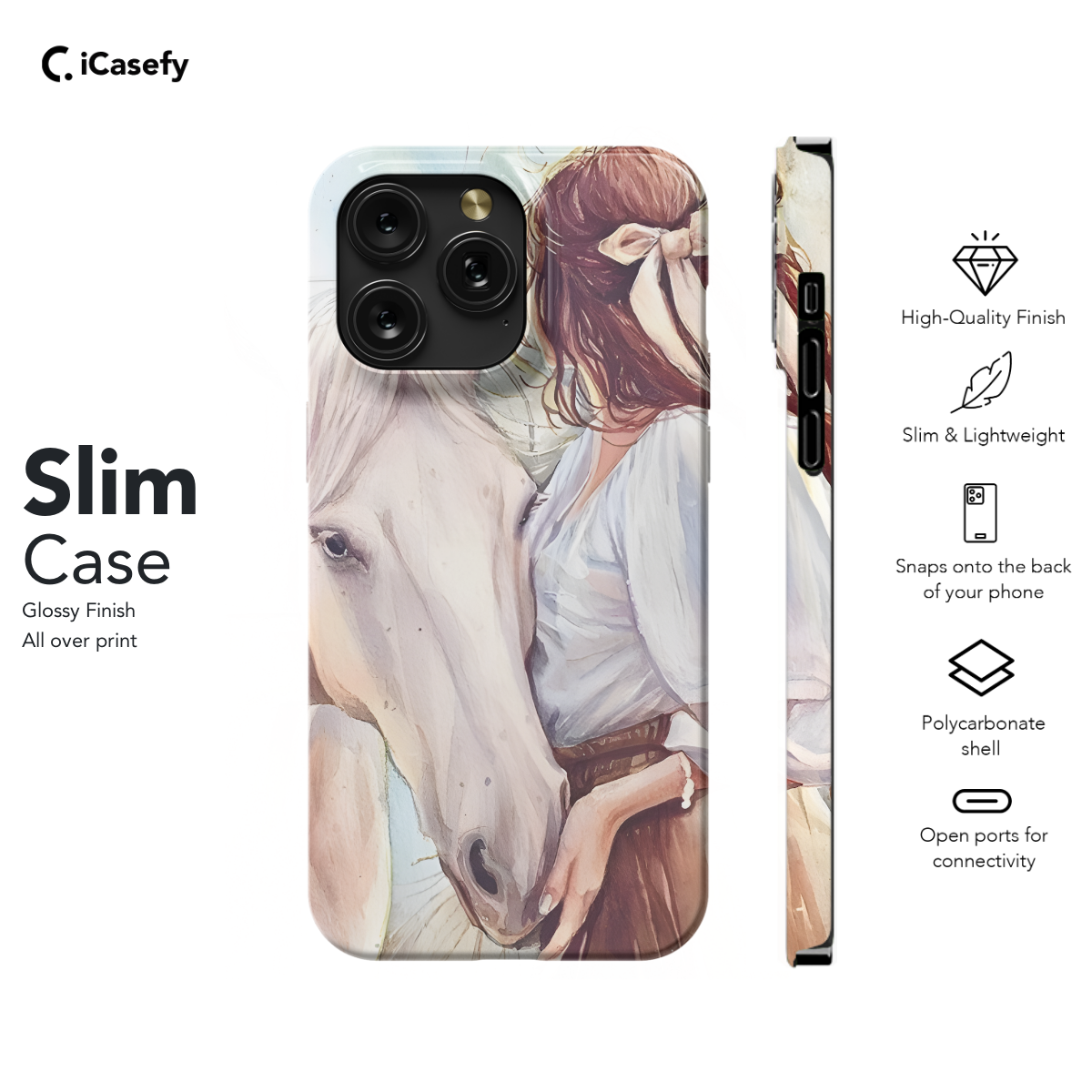 Horse and girl Phone Case iPhone Samsung Pixel & More 305 - Image 6