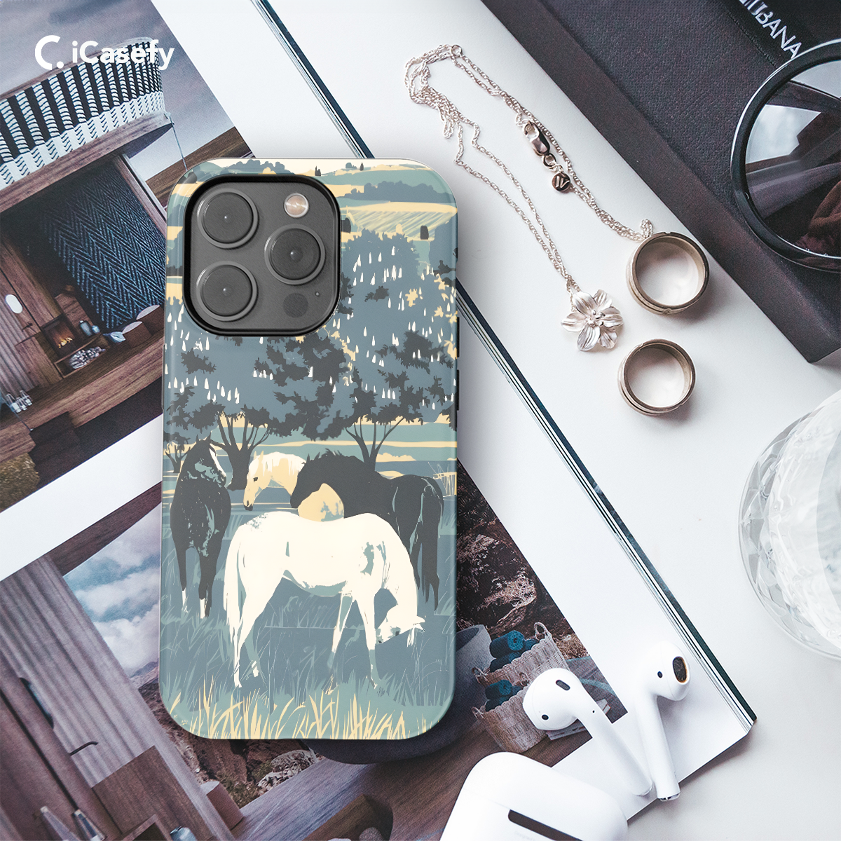 Horses and Ponies Phone Case iPhone Samsung Pixel & More 393 - Image 3