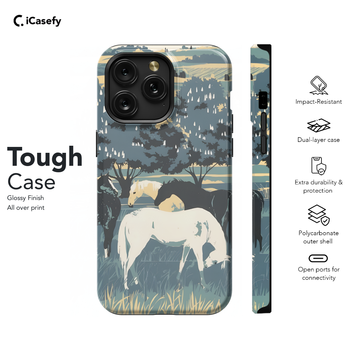 Horses and Ponies Phone Case iPhone Samsung Pixel & More 393 - Image 5