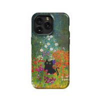 Black Cat Flower Gustav iPad Air 2 Phone Case - Image 1