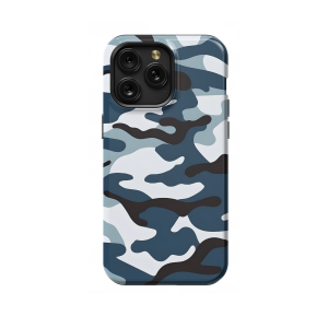 Blue and White Camouflage iPad Air 2 Phone Case - Image 1