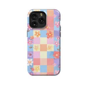 Floral Pastel Checkered iPad Air 2 Phone Case - Image 1