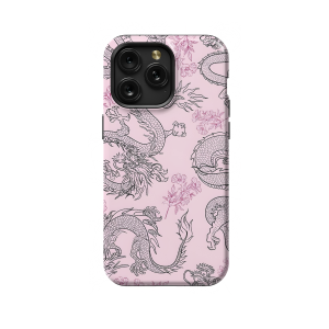 Pink Flower Dragon iPad Air 2 Phone Case - Image 1