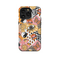 Retro Groovy Hippie Floral Rainbow Trippy iPad Air 2 Phone Case - Image 1