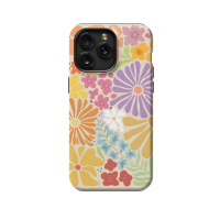 Retro Groovy Hippie Floral Rainbow Trippy iPad Air 2 Phone Case - Image 1