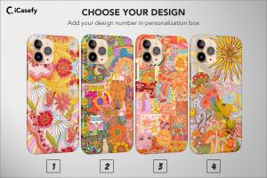 Retro Groovy Hippie Floral Rainbow Trippy iPad Air 2 Phone Case - Image 1