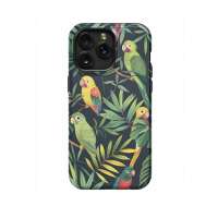 Seamless Green Leaf Bird Parrots iPad Air 2 Phone Case - Image 1