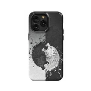 Wolf Black and White Japanese Yin and iPad Air 2 Phone Case - Image 1