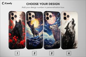Wolf Floral Sky Mon Animal Watercolor iPad Air 2 Phone Case - Image 1