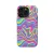 Wavy Colorful Groovy Trippy Psychedelic iPhone 16 Pro Phone Case - Image 1