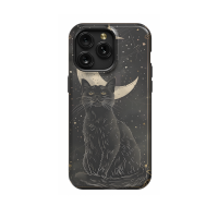 Black Cat Tarot Card Crescent Moon Witchy Magical Mystical iPhone 5s Phone Case - Image 1