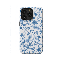 Blue Flower French Toile De Jouy iPhone 5s Phone Case - Image 1