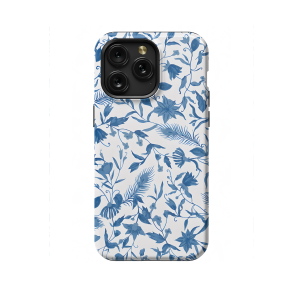 Blue Flower French Toile De Jouy iPhone 5s Phone Case - Image 1