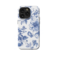 Blue Flower French Toile De Jouy iPhone 5s Phone Case - Image 1