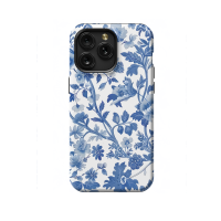 Blue Flower French Toile De Jouy iPhone 5s Phone Case - Image 1