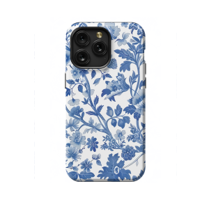Blue Flower French Toile De Jouy iPhone 5s Phone Case - Image 1