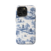 Blue Windmill House Trees Toile De Jouy iPhone 5s Phone Case - Image 1